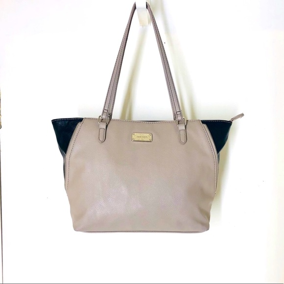 Nine West large handbag 2 color leather trim Purse - Picture 8 of 8